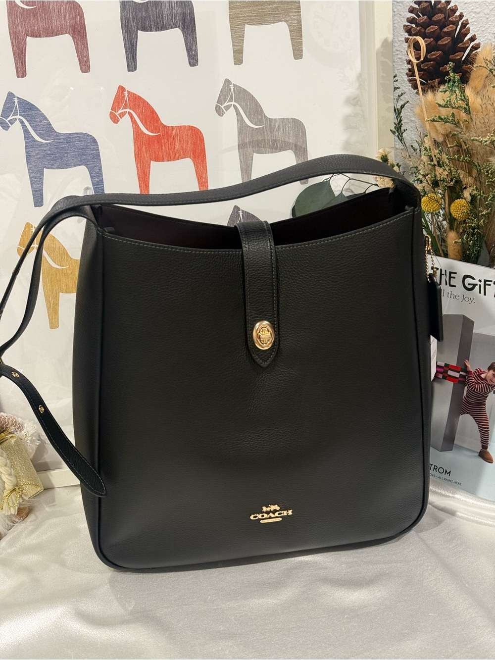 Coach Large Hadley Shoulder Bag CCD65 BLACk